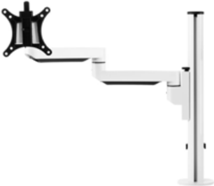 Bild von Bakker Elkhuizen Filex Galaxy Modular Single - Befestigungskit (Gelenkarm, Spannbefestigung für Tisch, VESA-Adapter, Säule für Tischhalterung) - für LCD-Display - weiß (BNEFG809410)