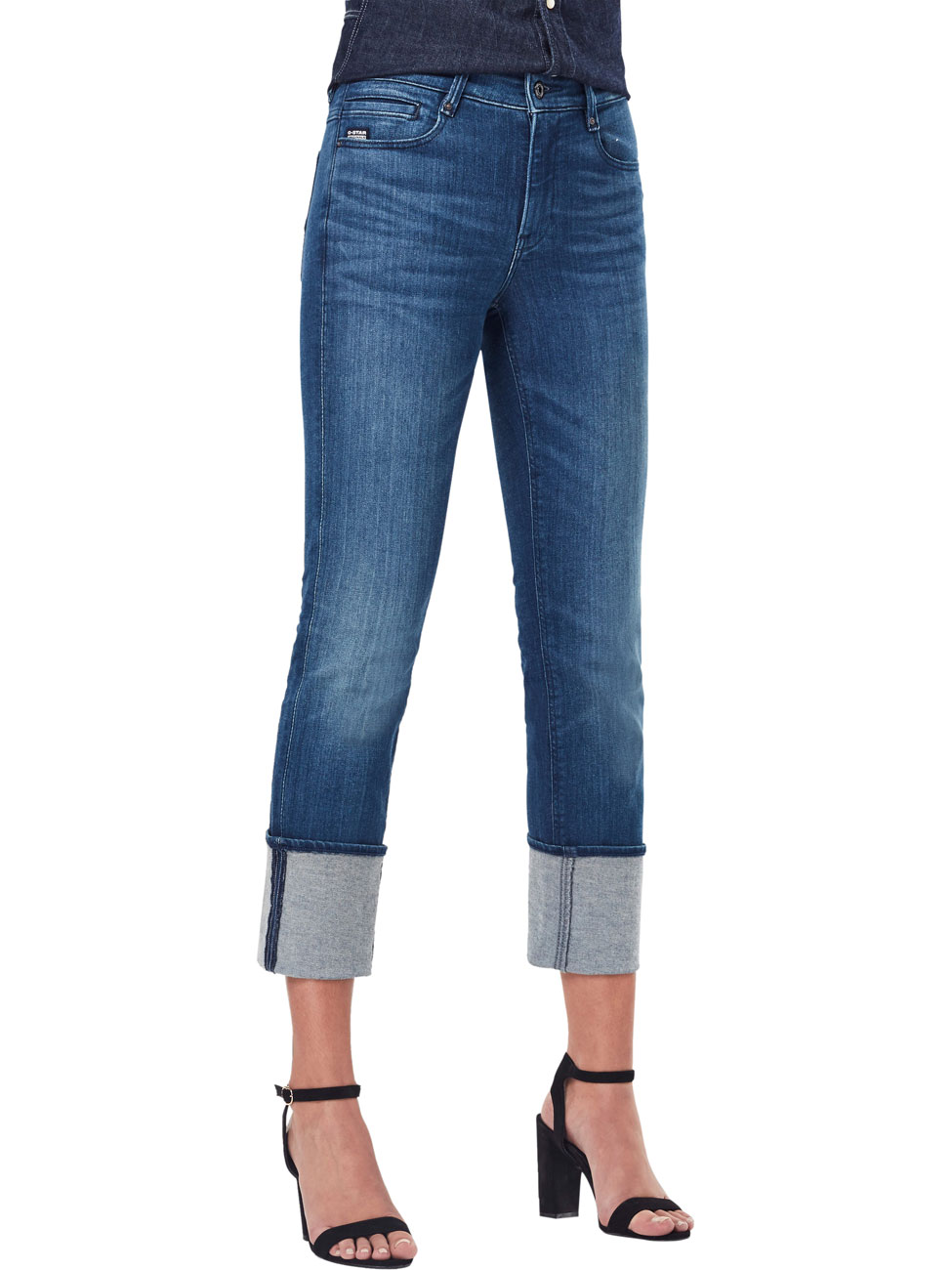 Bild von G-Star Damen Jeans Noxer Straight Fit - Blau - Faded Neptune Blue