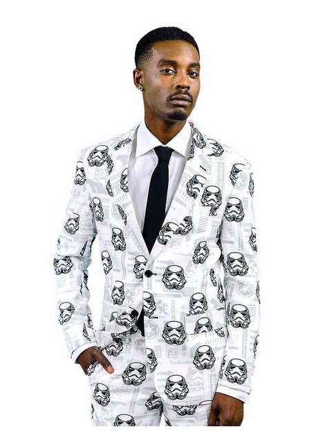 Bild von Opposuits Kostüm Stormtrooper Jackett - slim-fit Karneval Sakko, Auch ohne Hose top: stylishes Sakko mit Krawatte