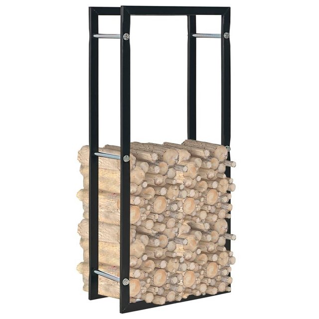 Bild von vidaXL Brennholzregal Schwarz 44 x 20 x 100 cm Stahl