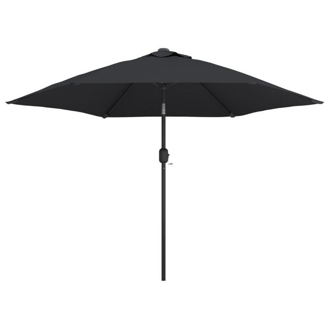 Bild von Vidaxl - Sonnenschirm mit LED-Leuchten und Stahlmast 300 cm Schwarz