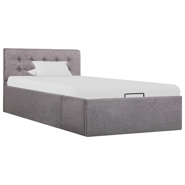 Bild von vidaXL Bettgestell Stauraumbett Hydraulisch Taupe Stoff 100200 cm Bett Bettrahmen Bettges