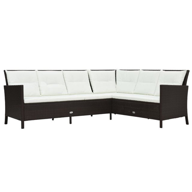 Bild von vidaXL 3-tlg Garten-Lounge-Set mit Auflagen Poly Rattan Braun Modell 8