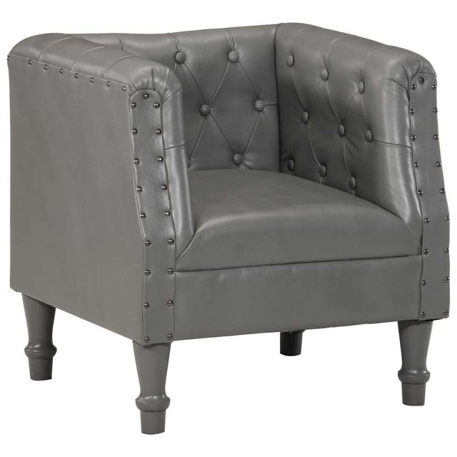Bild von vidaXL Sessel Sessel Grau Echtleder (1-St)
