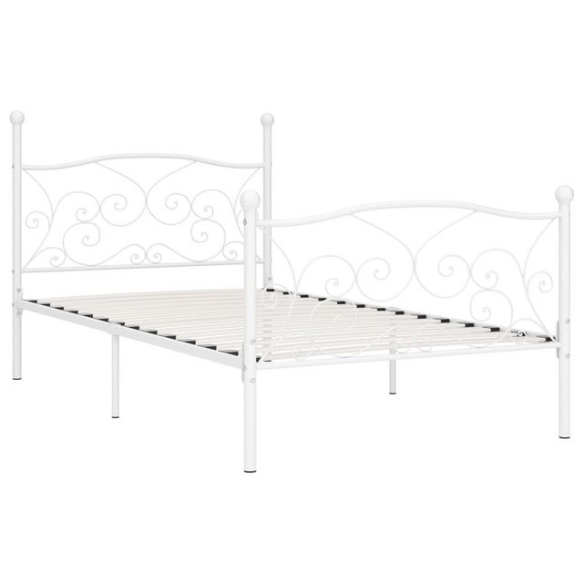 Bild von vidaXL Bettgestell mit Lattenrost weiß Metall 90x200cm (284447)