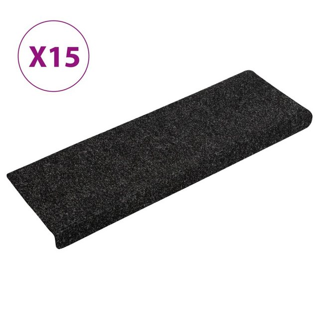 Bild von VidaXL Treppenmatten 15 Stk. Nadelvlies 65x21x4 cm Schwarz