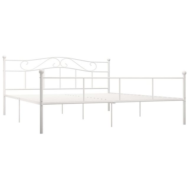 Bild von vidaXL Bettgestell Bettgestell Weiß Metall 180200 cm Bett Bettrahmen Bettgestell