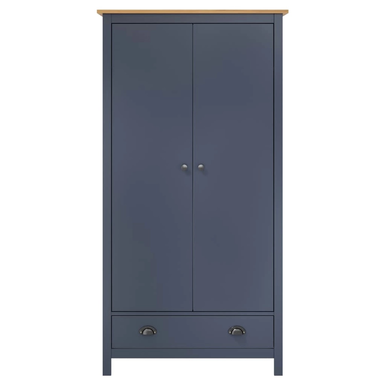 Bild von vidaXL Kleiderschrank Mehrzweckschrank mit 2 Türen Hill Grau 89x50x170 cm Kiefernholz