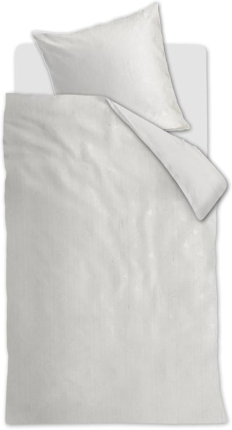Bild von Riviera Maison Polyester-Bettwäsche-Garnitur Precious Farbe Ecru Größe 155x220+80x80