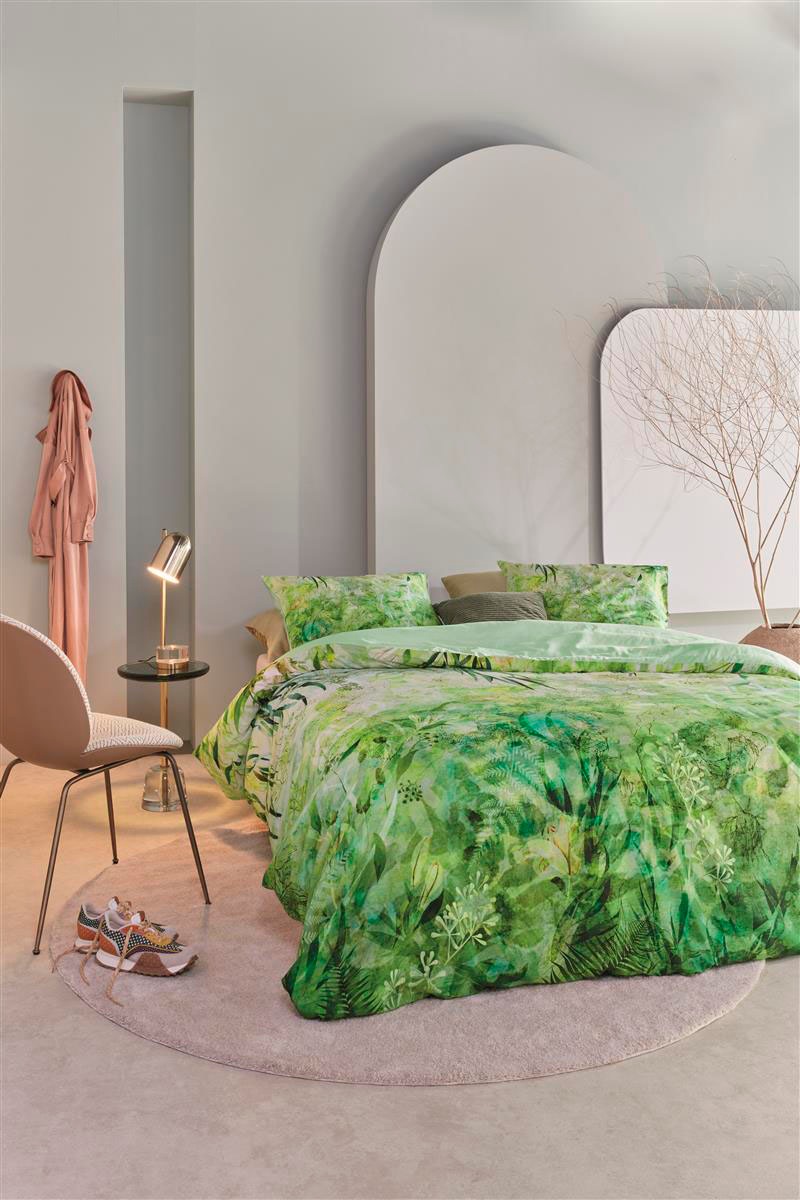 Bild von Beddinghouse Mako-Satin-Bettwäsche-Garnitur Giverny Farbe Green Größe 155x220
