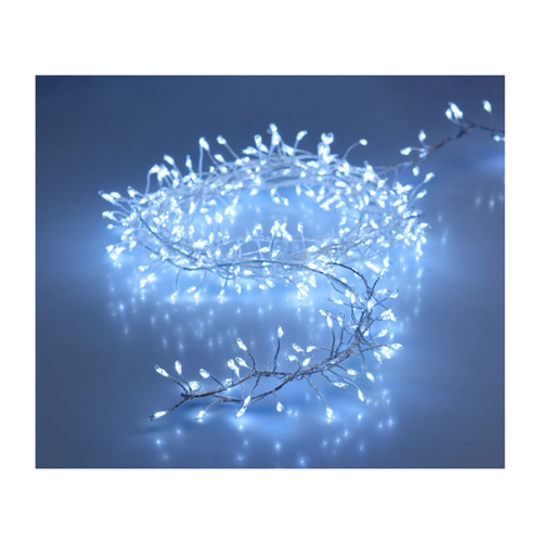 Bild von LED Lichterkette Cluster 200 kaltweiße LEDs