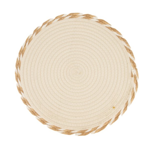 Bild von Platzset aus Seegras und Kordel - Ø 38cm, cremeweiß ""