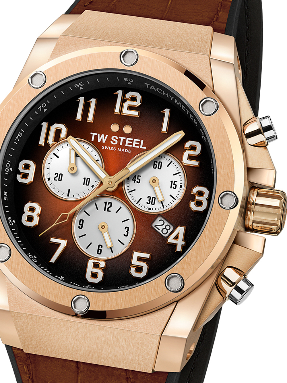 Bild von TW-Steel, Armbanduhr, ACE132 ACE Genesis Chronograph Limited Edition 44mm, Braun, (Chronograph, 44 mm)