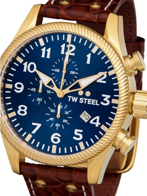 Bild von TW Steel Quarzuhr TW-Steel VS114 Volante Chronograph Herrenuhr 48mm 10ATM TW-Steel VS114 Volante Chronograph Herrenuhr 48mm 10ATM