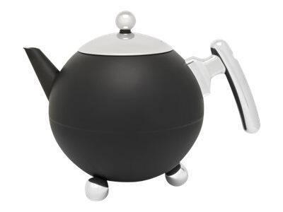 Bild von Bredemeijer Kanne Bredemeijer Teekanne Duet® Bella Ronde 1,2 L schwarz matt, Beschläge, 1200 l, (Packung)