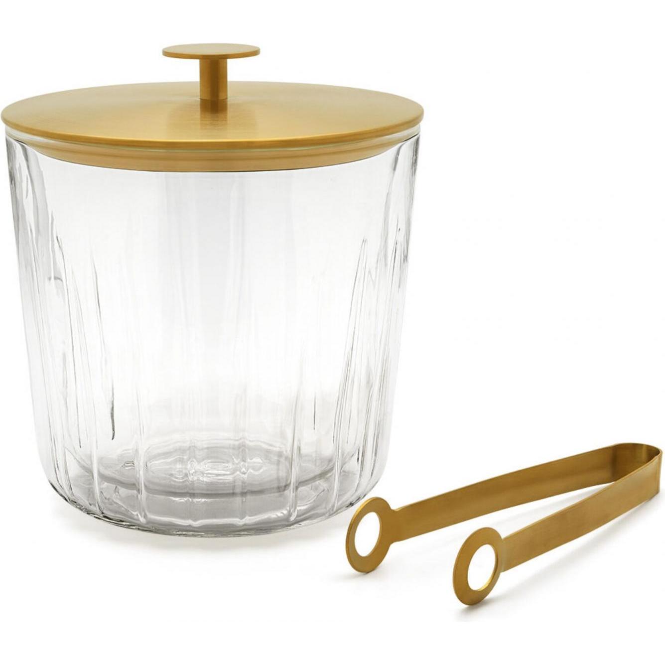 Bild von Leopold Vienna Eisbehälter 1,0l Arinto doppelwandig Glas LV24700, Flaschenkühler, Transparent, Gold