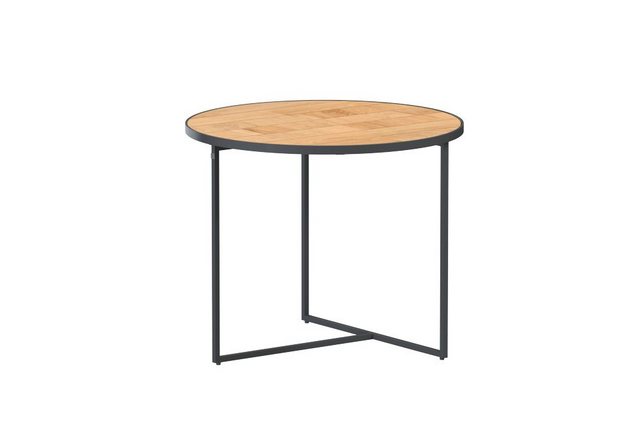 Bild von 4Seasons Outdoor STRADA Beistelltisch Teak natur/Alu antrazit Ø 55cm