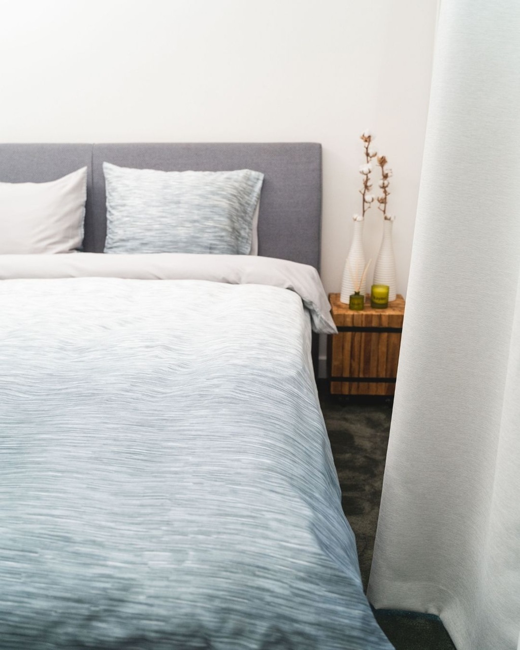 Bild von Kayori Bettwäsche Shima, Mako-Satin, 2 teilig, Hergestellt aus GOTS-zertifizierter Bio-Baumwolle