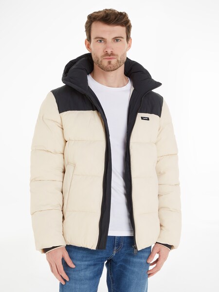 Bild von Calvin Klein Steppjacke »CRINKLE NYLON COLOR BLOCK PUFFER«, mit Kapuze, mit Markenlabel