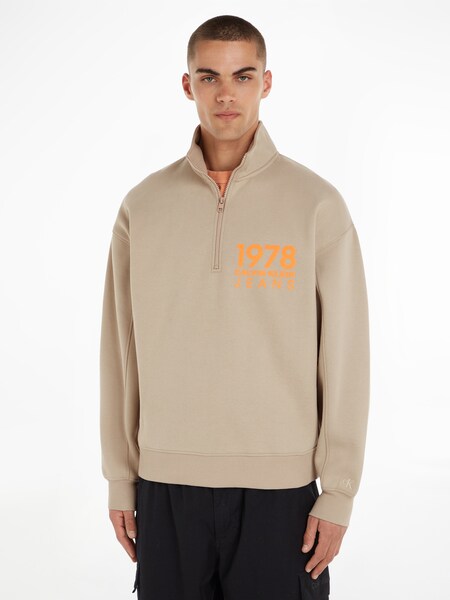 Bild von Calvin Klein Jeans Sweatshirt »1978 FLOCK LOGO HALF ZIP«