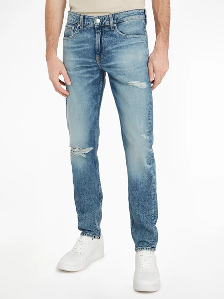 Bild von Calvin Klein Jeans Tapered-fit-Jeans »SLIM TAPER«, mit Leder-Badge