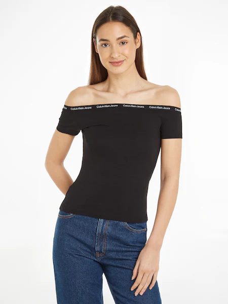Bild von Calvin Klein Jeans T-Shirt »LOGO ELASTIC BARDOT TOP«, mit Logoschriftzug