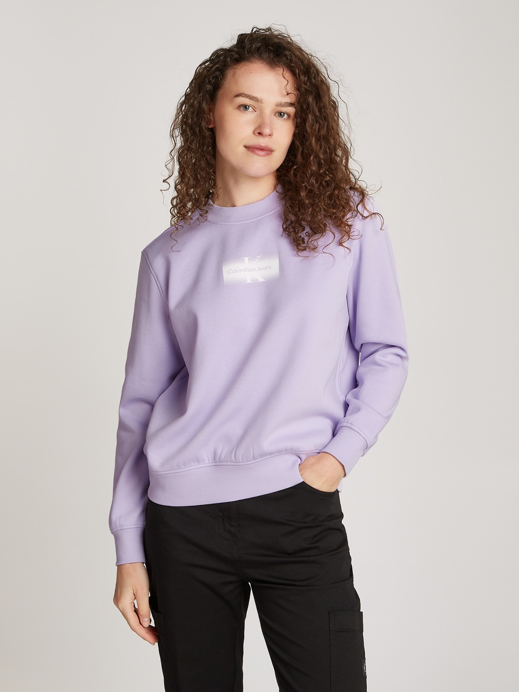 Bild von Calvin Klein Jeans Sweatshirt "OUTLINED CK REGULAR CN", mit Logodruck