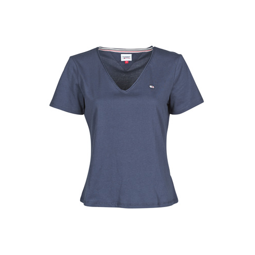 Bild von Tommy Jeans T-Shirt TJW SLIM JERSEY V NECK – Blau für Damen