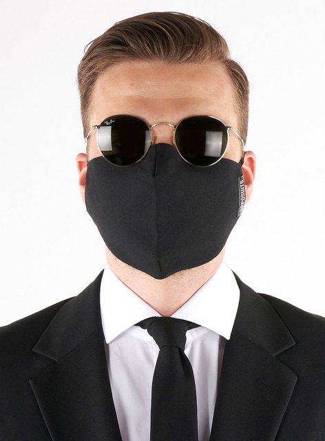 Bild von Opposuits Verkleidungsmaske Black Knight Stoffmaske, In your face, Corona! Gesichtsmaske mit Stil