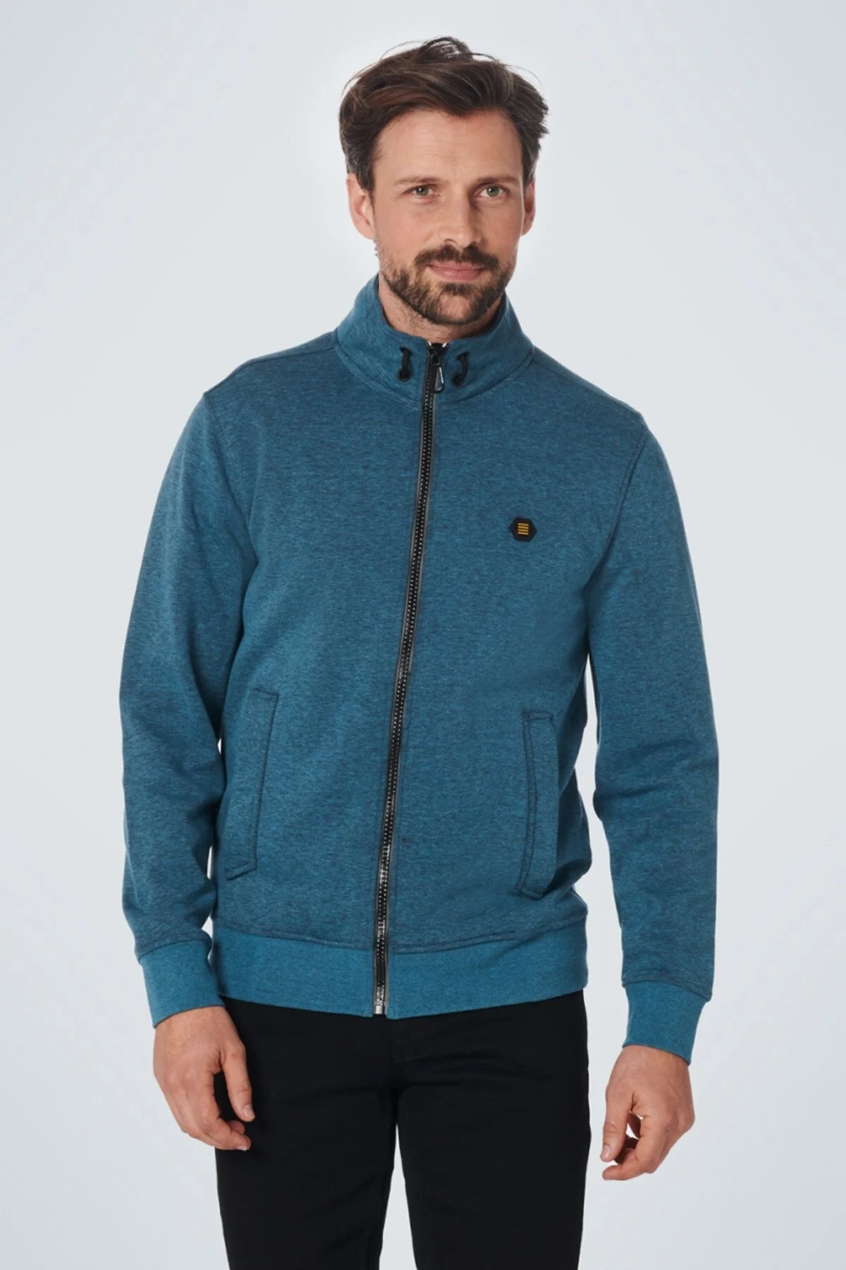 Bild von No Excess Sweatshirt Blau Regular Fit für Herren - S