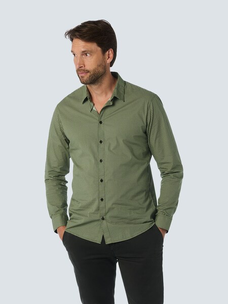Bild von NO EXCESS Langarmhemd »No Excess Stretch All-Over Print Shirt«