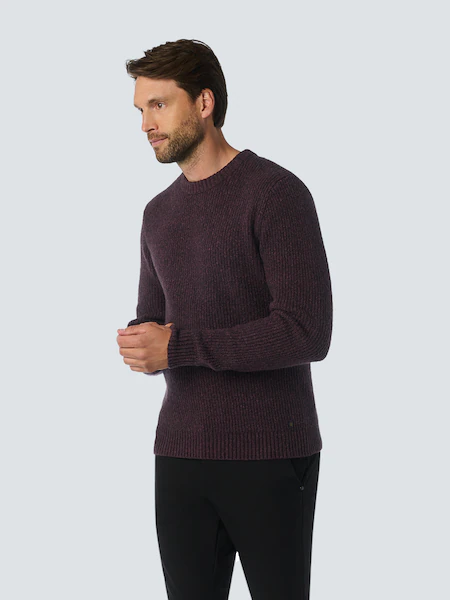 Bild von NO EXCESS Strickpullover – Rundhalspullover in Zwei-Farben-Design