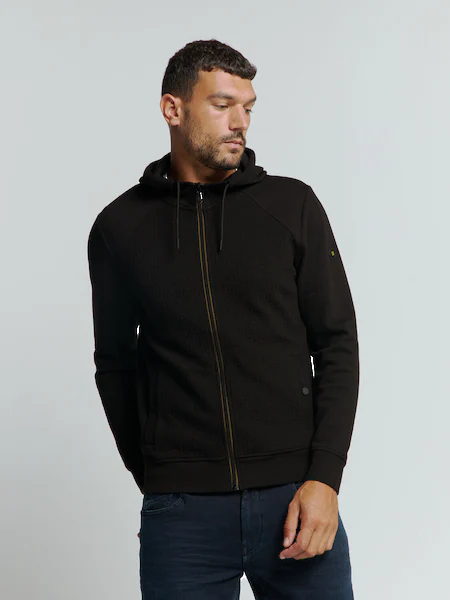Bild von NO EXCESS Sweater »No Excess Jacquard-Kapuzenweste Pullover«