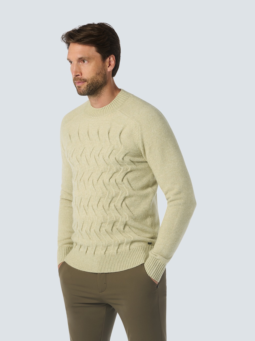 Bild von NO EXCESS Rundhalspullover "No Excess Jacquard-Pullover mit Wolle"