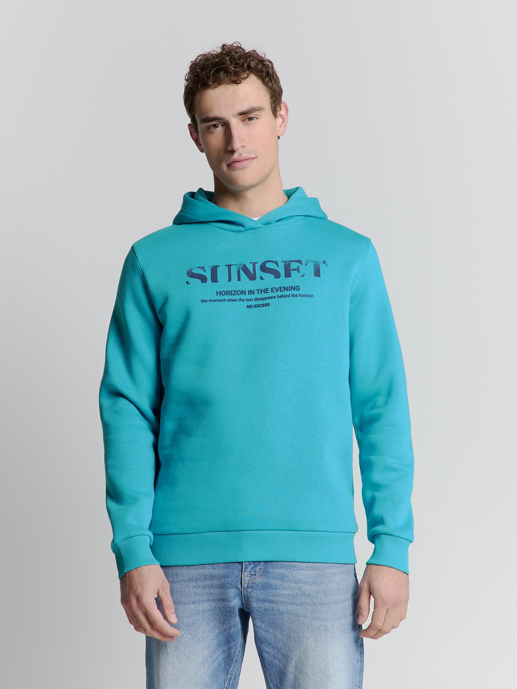 Bild von NO EXCESS Sweatshirt Hoodie Sunset - Relaxed Fit