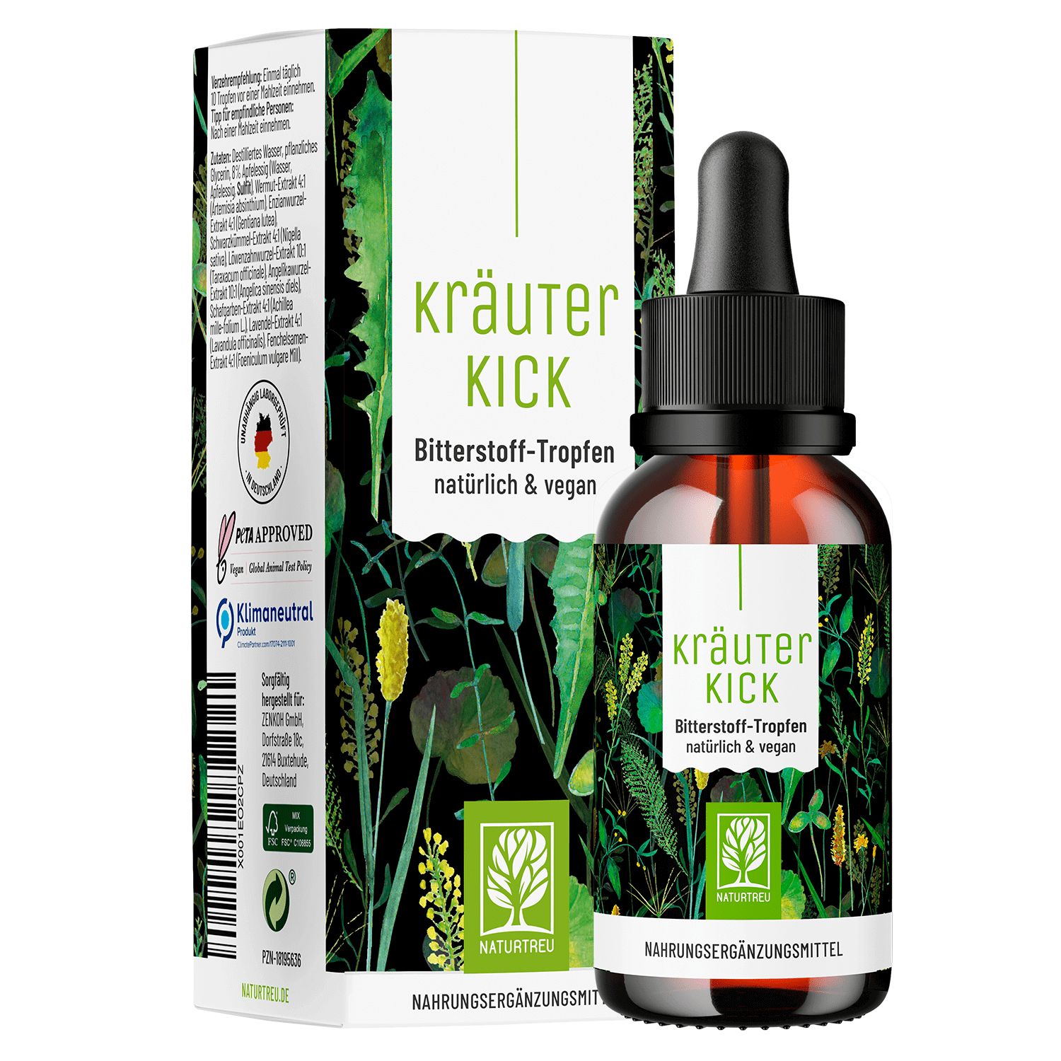 Bild von Bitterstoff Tropfen alkoholfrei - Kräuterkick - NATURTREU®