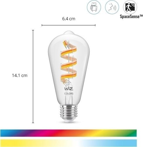 Bild von WiZ Tunable White & Color E27 ST64 40W - Smarte Filament Lampe - Weiß