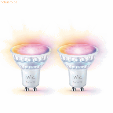 Bild von WiZ Tunable White & Color GU10 60W - GU10 Spot mit Glaslinse - 2er-Set - Weiß