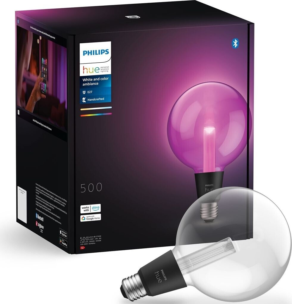 Bild von Philips Hue Bluetooth White & Color Ambiance Lampe Lightguide E27 Giant Globe 6,8W 500lm