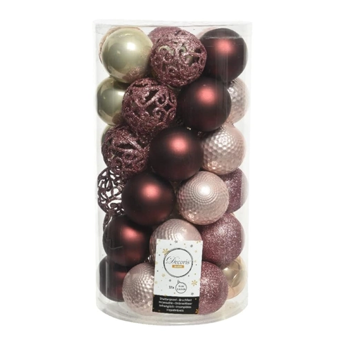 Bild von Edler Christbaumschmuck im Set: Kaemingk Weihnachtskugeln Kunststoff 6cm