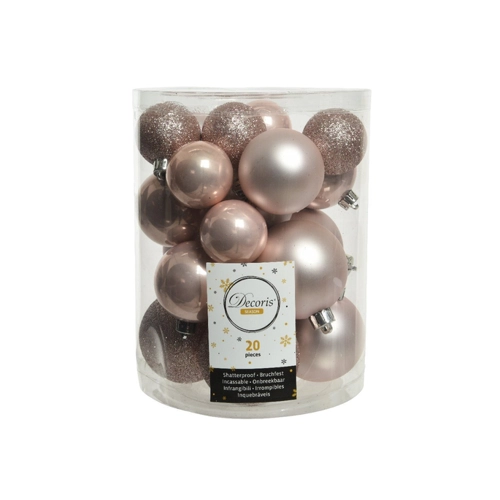Bild von Kaemingk Weihnachtskugeln Kunststoff 4-6cm – Set für festliche Dekoration