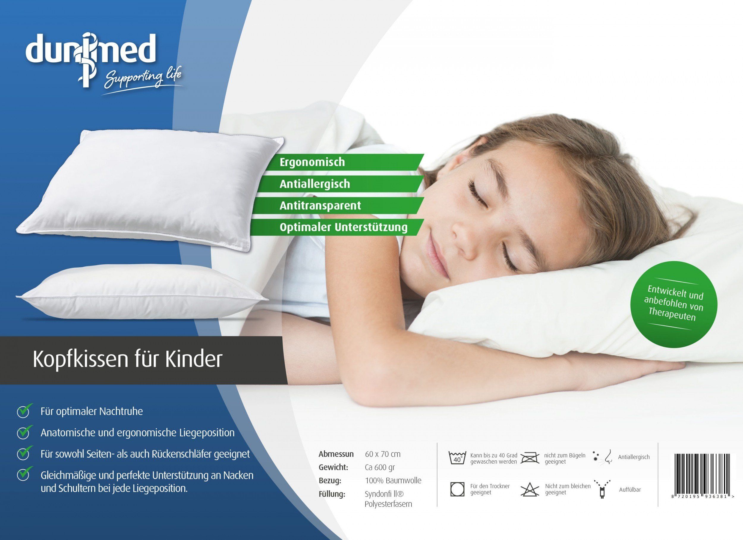 Bild von Dunimed Kopfkissen für Kinder