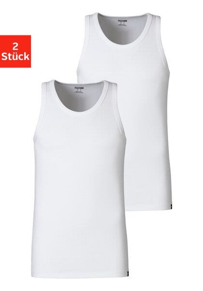 Bild von PUMA BODYWEAR Unterhemd mit Rundhals-Ausschnitt, 100% Baumwolle (2-St) hoher Rücken, dezentes Puma-Logo im Mehrpack