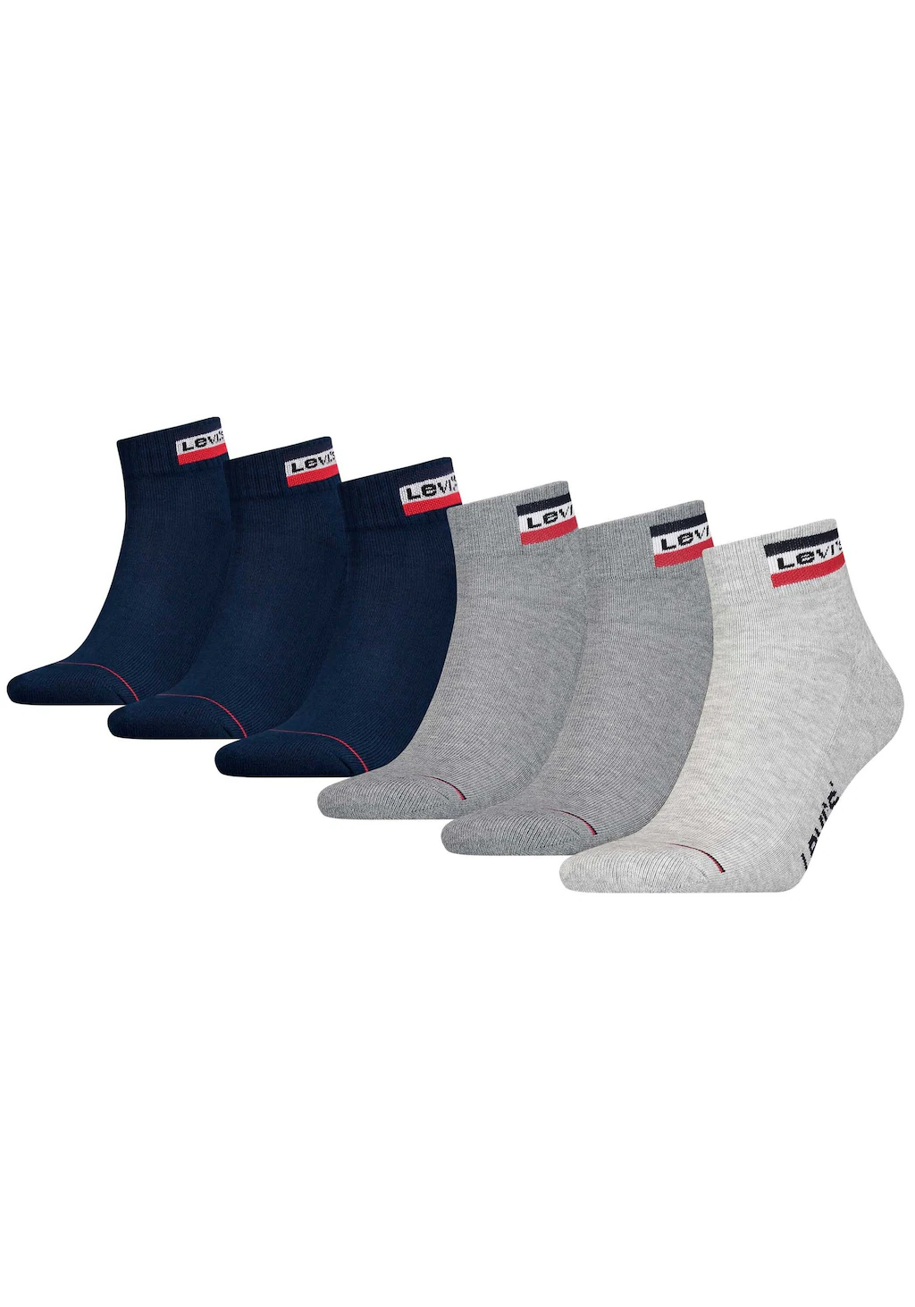 Bild von Levi's® Kurzsocken LEVIS MID CUT SPRTWR LOGO 6P ECOM (Packung, 6-Paar, 6er-Pack)