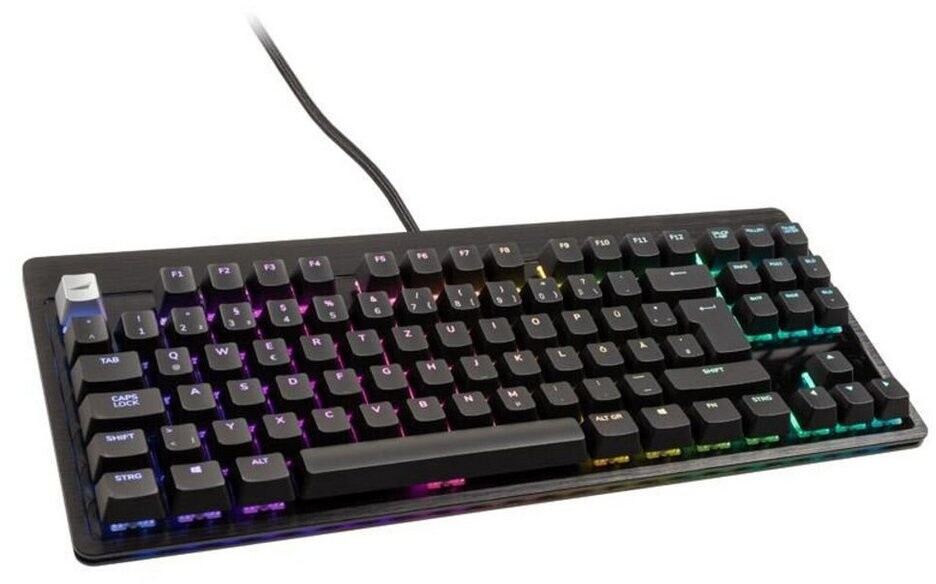 Bild von Mountain Everest Core - Tastatur - mit Mediendock - Hintergrundbeleuchtung - USB-C - QWERTZ - Deutsch - Tastenschalter: CHERRY MX Brown - schwarz (MG-EVK2B-CO1-DE)