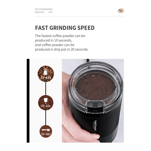 Bild von Safecourt Kitchen Elektrische Kaffeemühle – Eine kompakte Lösung für frisch gemahlene Kaffeebohnen