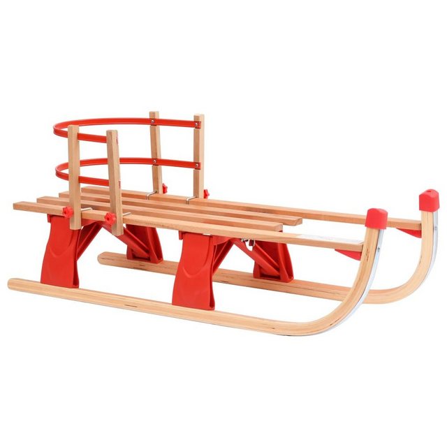 Bild von vidaXL Schlitten Klappschlitten mit Rückenlehne 119 cm Holz