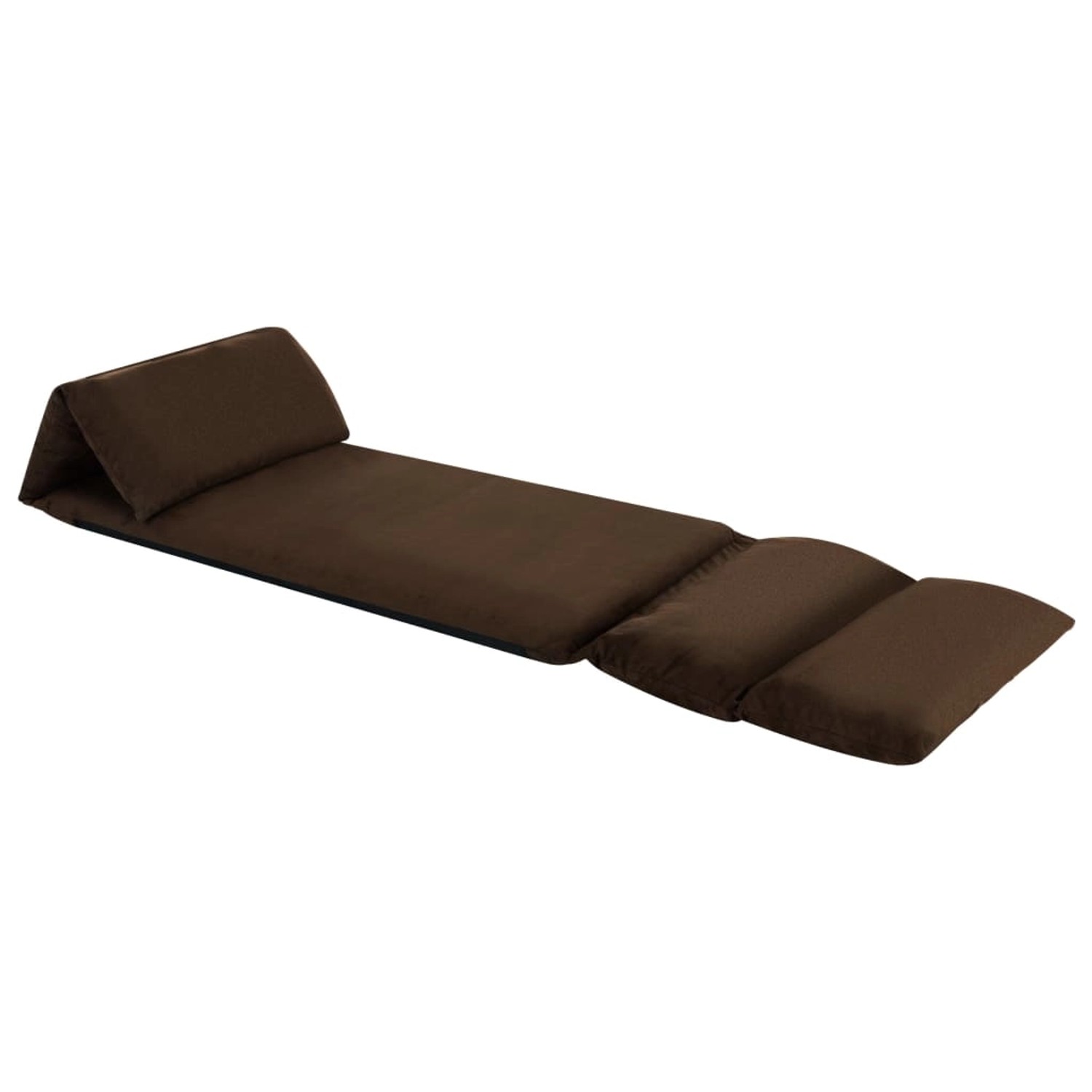 Bild von vidaXL Chaiselongue Bodenstuhl Faltbar Braun Mikrofaser, 1 Teile