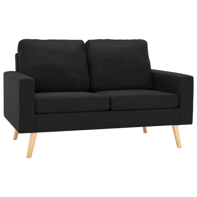 Bild von vidaXL 2-Tlg Sofagarnitur Stoff Schwarz Modell 4
