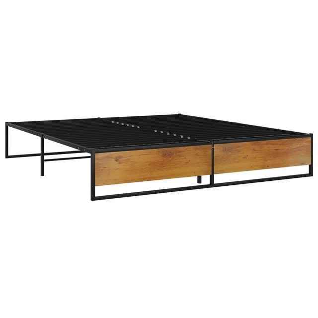 Bild von vidaXL Bettgestell Bettgestell Schwarz Metall 180x200 cm Doppelbett Bett Bettrahmen Bettg